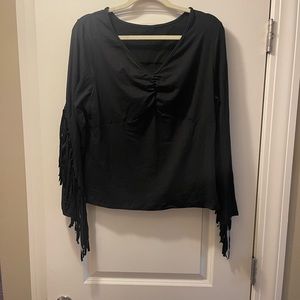 Black long sleeve top
